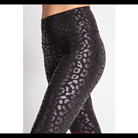 Pants - Leopard leggings black